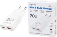 LogiLink PA0346 USB-A / USB-C Hálózati Töltő Adapter 20W - Fehér