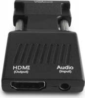 Savio CL-145 VGA apa - HDMI anya + Jack Átalakító Adapter