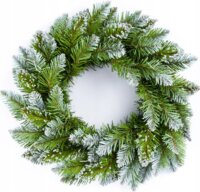 Műhavas adventi koszorú Karácsonyi dekoráció 38 cm