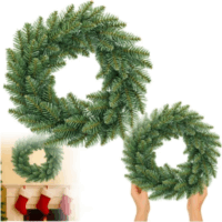 Zöld Adventi koszorú Karácsonyi dekoráció 38 cm