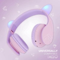 PowerLocus P2 Kids Bluetooh Gyerek Fejhallgató Headset - Rózsaszín