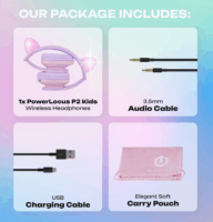 PowerLocus P2 Kids Bluetooh Gyerek Fejhallgató Headset - Rózsaszín