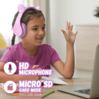 PowerLocus P2 Kids Bluetooh Gyerek Fejhallgató Headset - Rózsaszín