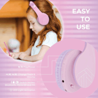 PowerLocus P2 Kids Bluetooh Gyerek Fejhallgató Headset - Rózsaszín