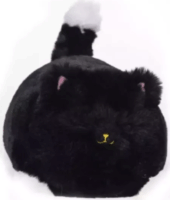 Interaktív pislogó plüss cica hangokkal - Fekete