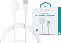 Devia ST381980 Smart Series Apple Mágneses Okosóra töltő + USB-A kábel 1m - Fehér