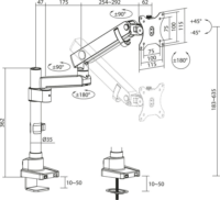 ACT AC8327 17"-40" LCD TV / Monitor Asztali Tartó Kar - Fekete
