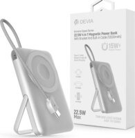 Devia ST112841 Extreme Speed Magnetic 4in1 Powerbank / Állvány 10000 mAh 22,5W - Ezüst