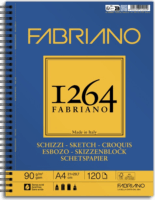 Fabriano 1264 A4 120 lapos Sketch spirál rajz- és vázlatfüzet - Mintás
