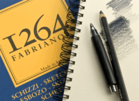 Fabriano 1264 A4 120 lapos Sketch spirál rajz- és vázlatfüzet - Mintás