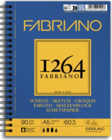 Fabriano 1264 A5 60 lapos Sketch spirál rajz- és vázlatfüzet - Mintás