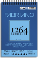 Fabriano 1264 Mixed Media A5 15 lapos spirál rajz- és vázlatfüzet - Mintás