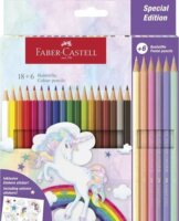 Faber-Castell Unikornis Hatszögletű színesceruza készlet matricával - Vegyes színek (24 db / csomag)