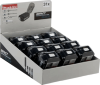 Makita E-03090 12 csomag Impact Csavar bitkészlet Display állványban (31 db / csomag)
