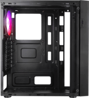 Everest FACED V1 Midi Torony Számítógépház + 4db 120mm RGB ventilátor - Fekete