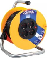 Commel 0955 Kültéri Hálózati hosszabbító kábeldob 4 aljzattal 25 m - Sárga