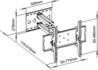 ART AR-24 32"-60" LCD TV/Monitor Fali Tartó Fekete