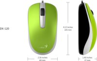 Genius DX-120 USB Vezetékes Optikai Egér - Zöld