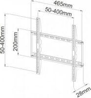 Techly 020621 23"-55" LCD TV/Monitor fali tartó Fekete
