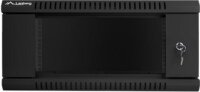 Lanberg 19" Fali rack szekrény 4U 600x450mm - Fekete