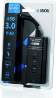 I-BOX HUB USB 3.0, 4-ports, fekete
