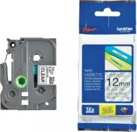Brother TZE131 P-Touch Feliratozógép szalag 12 mm átlátszó alapon fekete