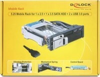 Delock 2.5;3.5 SATA mobil rack fekete