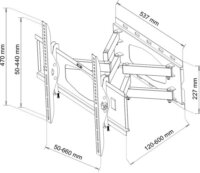 ART AR-65 32-60" LCD TV/Monitor Fali Tartó Fekete