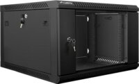 Lanberg 19" fali rack szekrény 6U 600x600mm - fekete