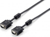 Equip VGA kábel HD15 apa/apa, ferrit gyűrűvel, 15m, fekete