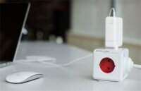 Allocacoc PowerCube Extended 5 db aljzat 1,5m elosztó Fehér-piros