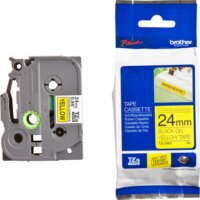 Brother TZE-S651 P-touch Feliratozógép szalag 24mm / 8m - Sárga alapon fekete extra erős tapadással