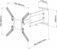 Techly 308893 23"-55" LCD TV/Monitor fali tartó Fekete