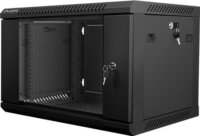 Lanberg 19" fali rack szekrény 6U 600x450mm - fekete