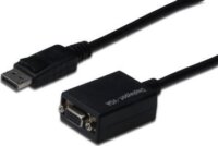 Assmann DisplayPort M - D-Sub (15) F Adapterkábel Fekete 0,15m