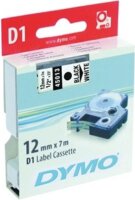 DYMO LM D1 Feliratozógép szalag 12mm fekete betű / fehér alap