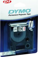 DYMO LM D1 Feliratozógép szalag poli 12mm fekete betű / fehér alap